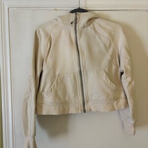 Lululemom Scuba Oversized Full-Zip Hoodie in Bone Color size XS/S